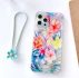 Flower Painted Phone Case With Lanyard