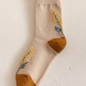 Flower Pattern Crew Socks