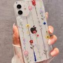 Flower Pattern Glitter Phone Case