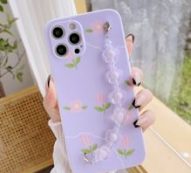 Flower Pattern Hand Strap Phone Case