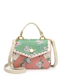 Flower Pattern Satchel Bag