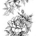 Flower Pattern Tattoo Sticker