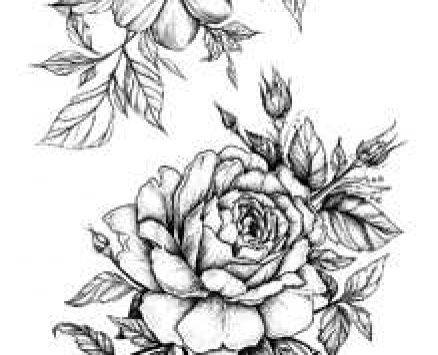 Flower Pattern Tattoo Sticker