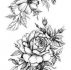 Flower Pattern Tattoo Sticker