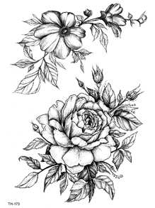 Flower Pattern Tattoo Sticker