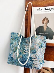 Flower Pattern Tote Bag