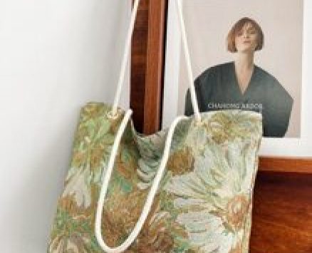 Flower Pattern Tote Bag