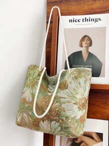 Flower Pattern Tote Bag