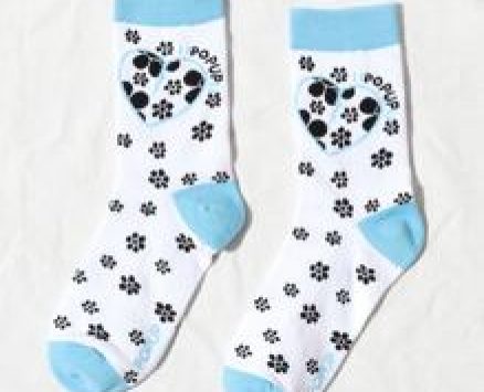 Flower Print Crew Socks