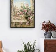 Flower Print DIY Diamond Unframed Painting