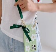 Flower Print Lanyard iPhone Case