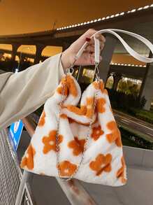 Flower Print Shoulder Bag