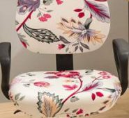 Flower Print Stretchy Swivel Chair Cover