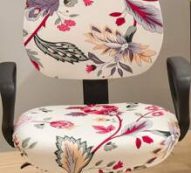 Flower Print Stretchy Swivel Chair Cover