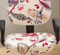 Flower Print Stretchy Swivel Chair Cover