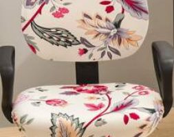 Flower Print Stretchy Swivel Chair Cover