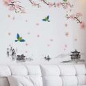 Flower & Bird Print Wall Sticker