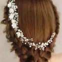 Flower & Pearl Design Hair Comb