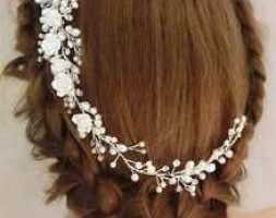 Flower & Pearl Design Hair Comb