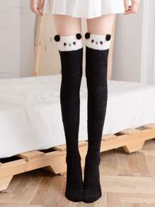 Fluffy Cartoon Over The Knee Socks