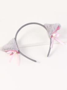 Fluffy Ear Decor Hair Hoop