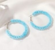 Fluffy Hoop Earrings
