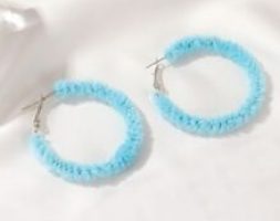 Fluffy Hoop Earrings