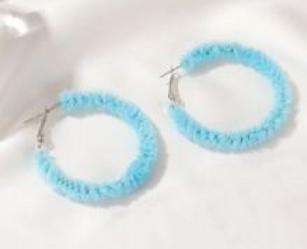 Fluffy Hoop Earrings