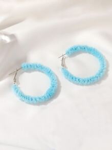 Fluffy Hoop Earrings