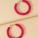 Fluffy Hoop Earrings