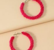 Fluffy Hoop Earrings