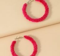 Fluffy Hoop Earrings