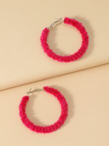 Fluffy Hoop Earrings