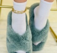 Fluffy Open Toe Slippers