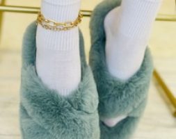 Fluffy Open Toe Slippers