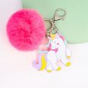 Fluffy Pom Pom Charm Keychain