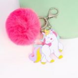 Fluffy Pom Pom Charm Keychain