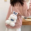 Fluffy Rabbit Crossbody Bag