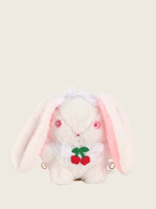 Fluffy Rabbit Shaped Crossbody Bag