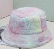 Fluffy Tie Dye Bucket Hat