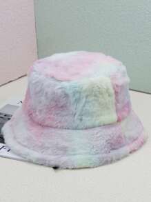 Fluffy Tie Dye Bucket Hat