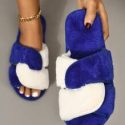 Fluffy Two Tone Slides