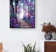 Forest Print DIY Diamond Unframed Painting