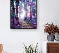 Forest Print DIY Diamond Unframed Painting
