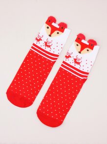 Fox Decor Crew Socks