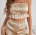Frill Ruffle Trim Satin Cami Top & Shorts Night Set
