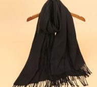 Fringe Hem Solid Scarf