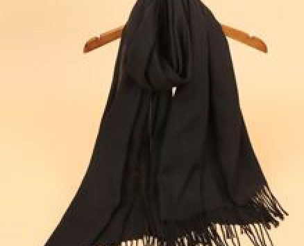 Fringe Hem Solid Scarf