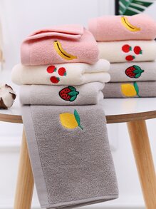 Fruit Embroidered Absorbent Towel 1pc