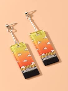 Geo Charm Drop Earrings